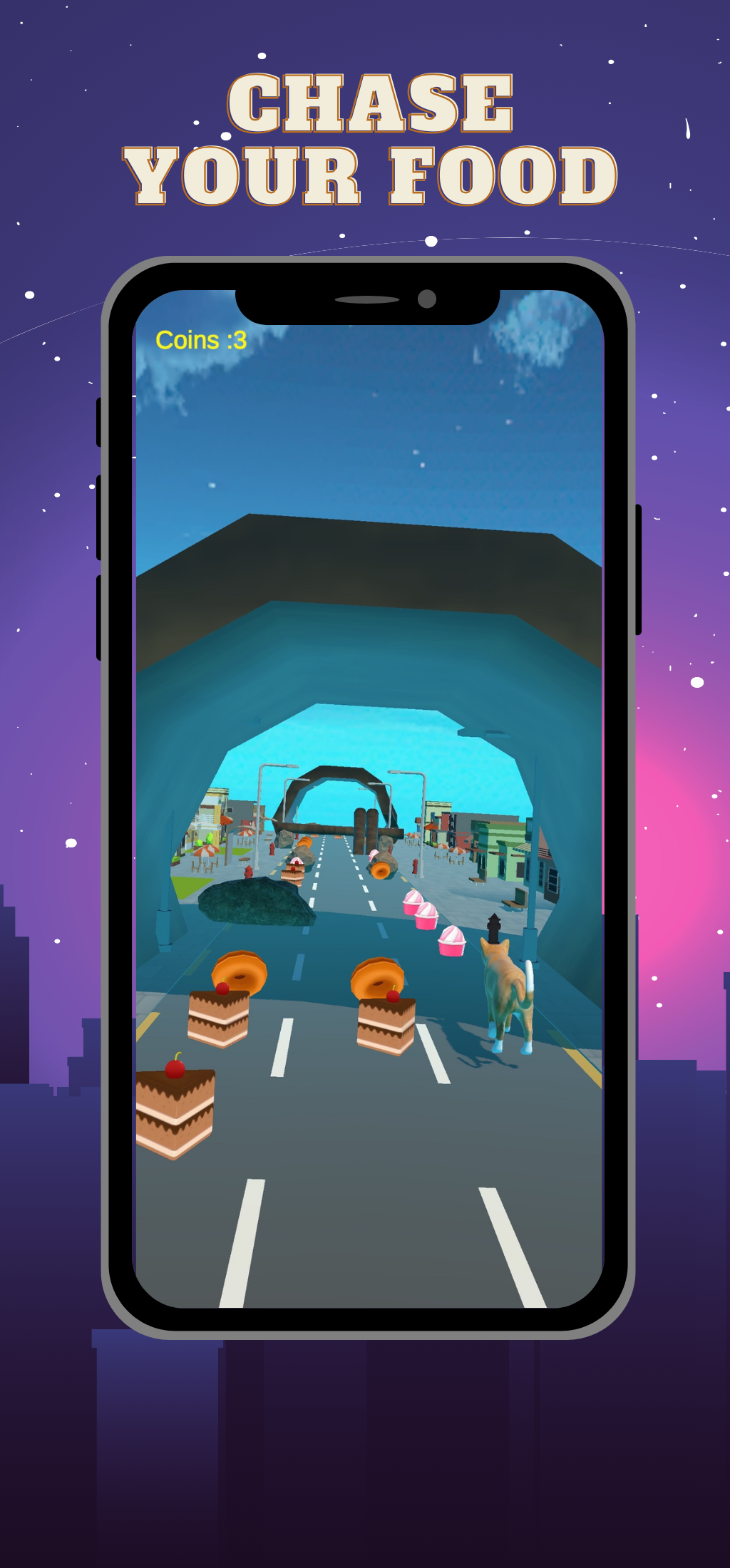 Cat Food chase Game Screenshot
