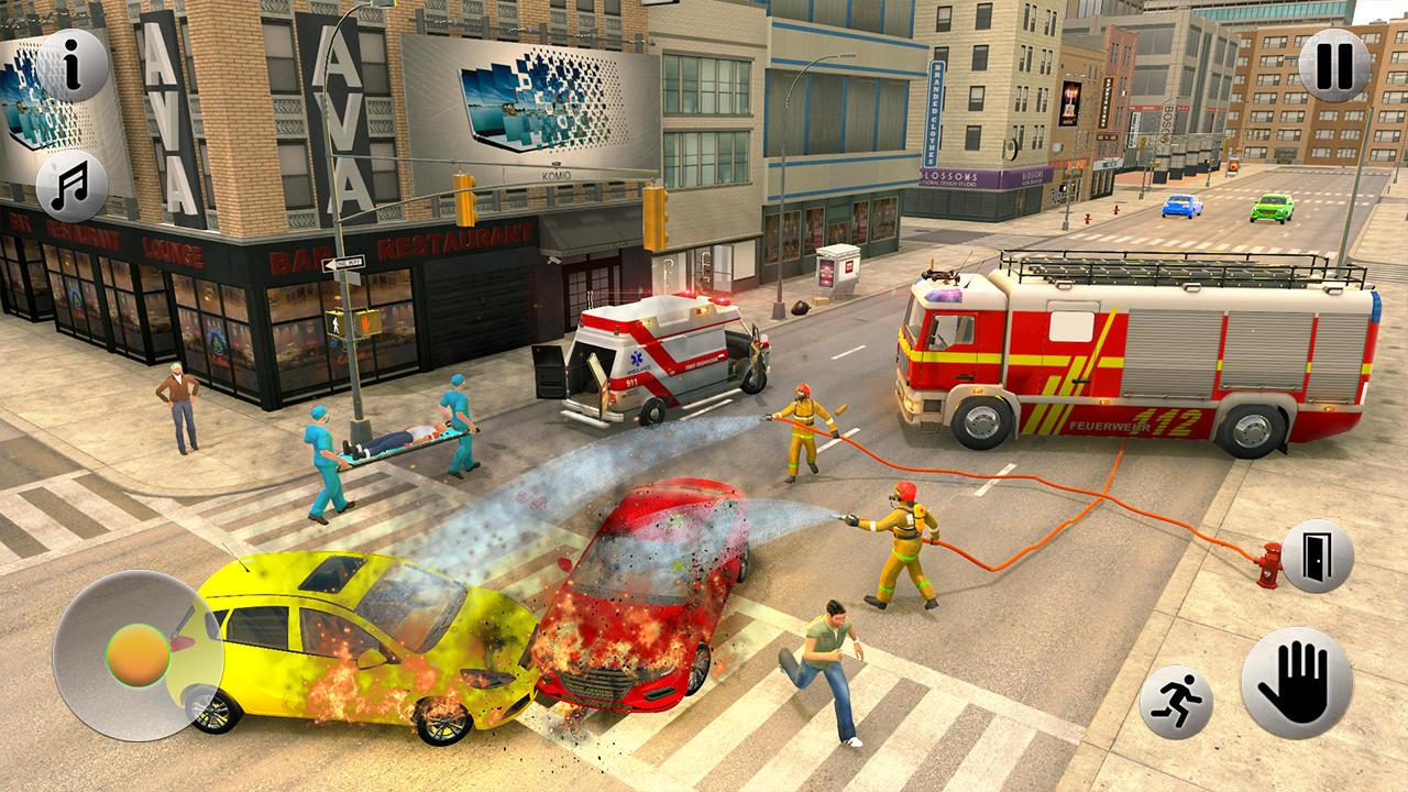 911 Emergency Fire Truck Games Game Screenshot