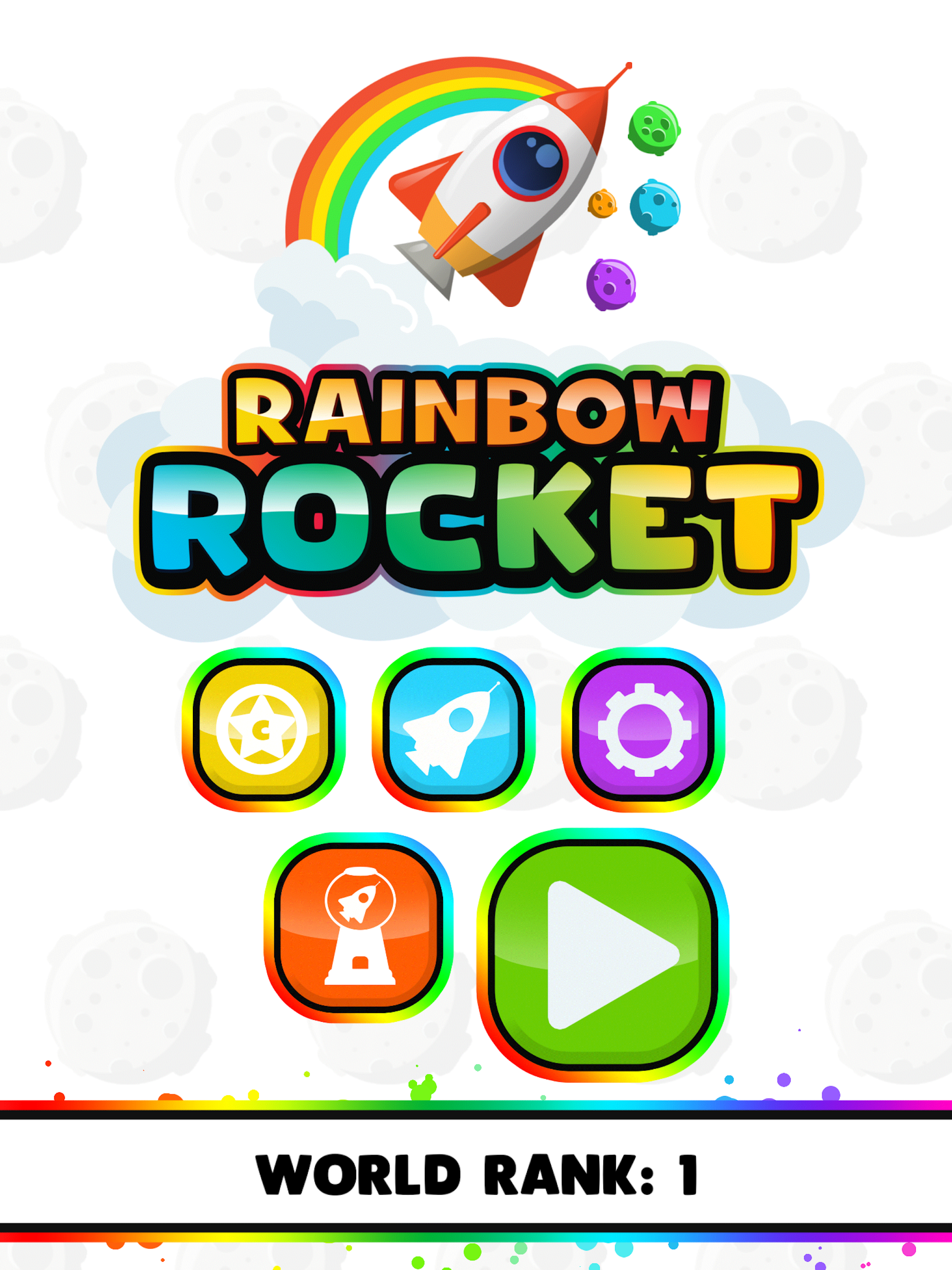 Rainbow Rocket Game Screenshot