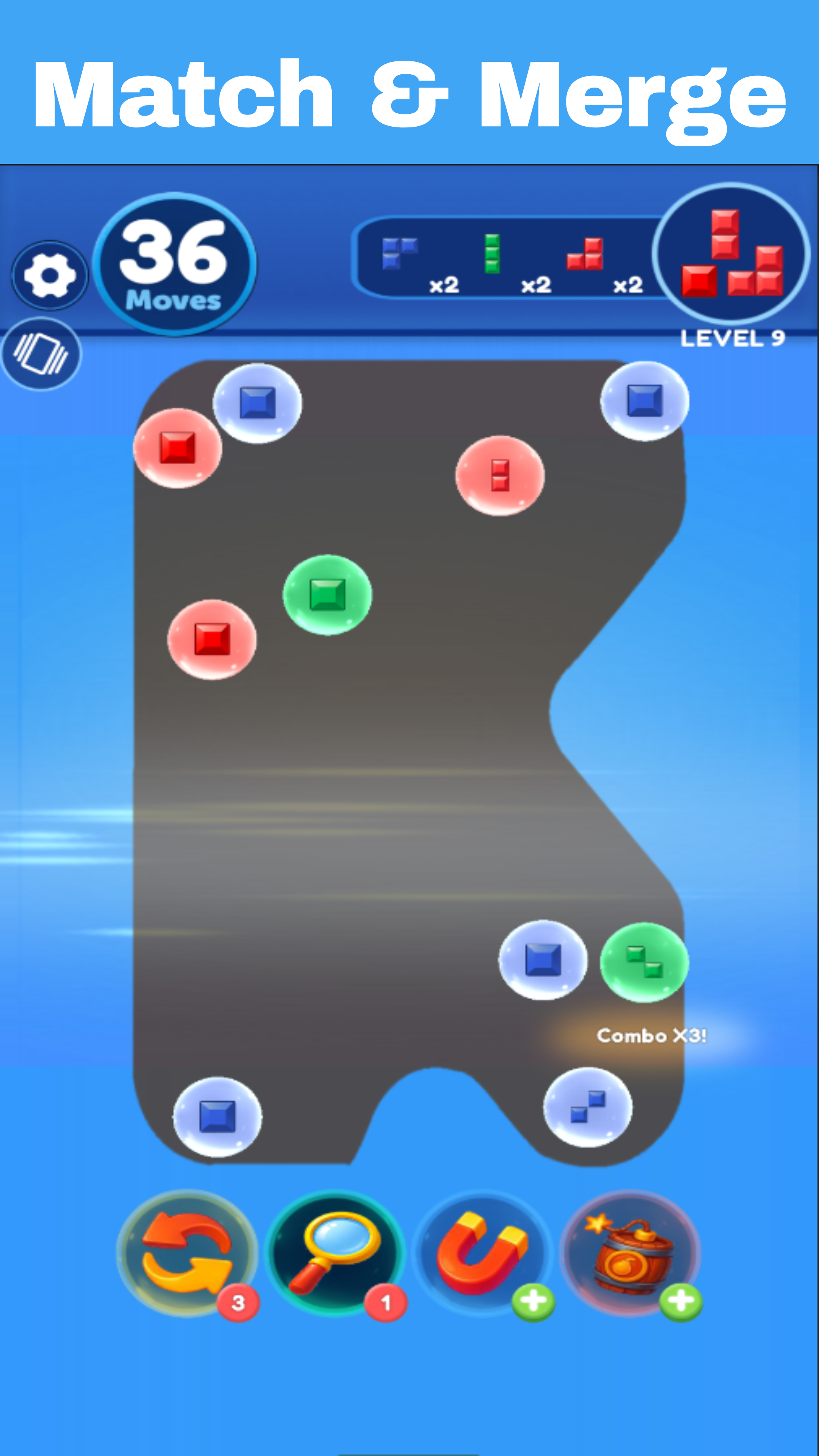Color Block Bubble Merge Game Screenshot