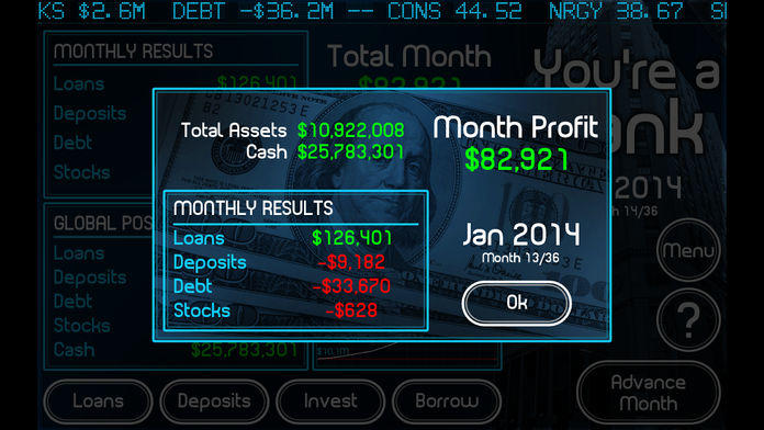 You're a Bank Game Screenshot