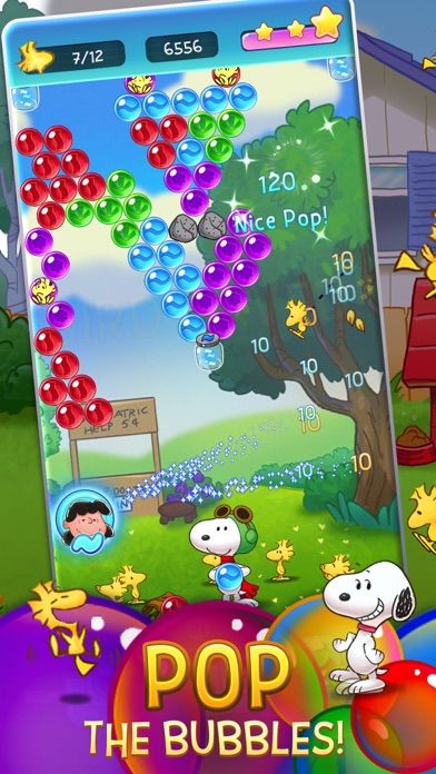 Bubble Shooter - Snoopy POP! Game Screenshot