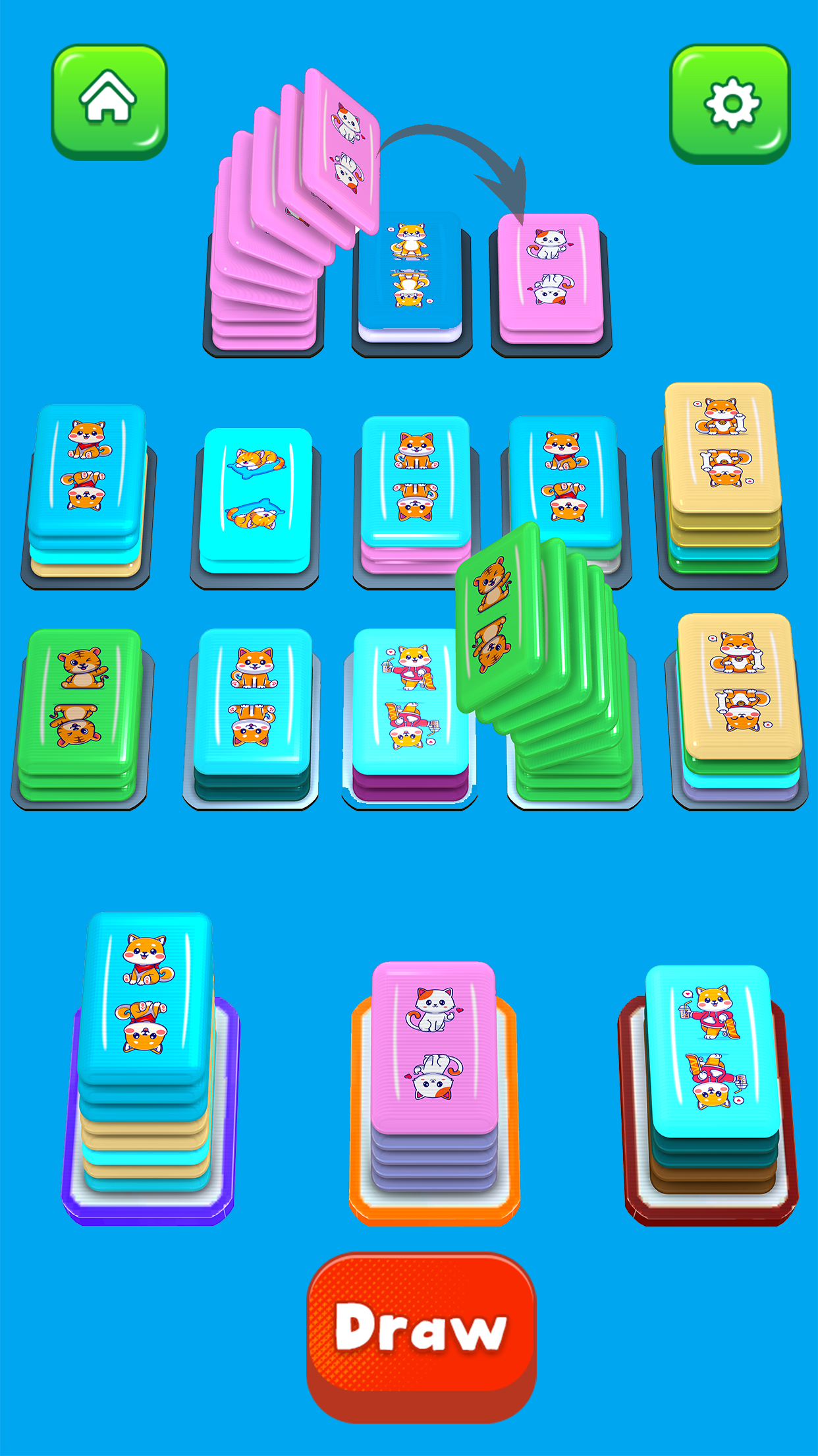 Card Shuffle Sort Games ภาพหน้าจอเกม