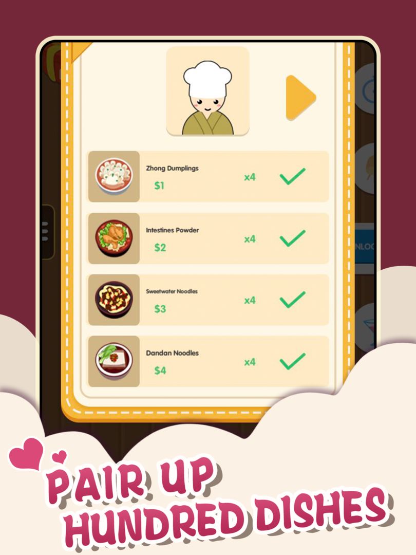 Screenshot of Yummy Foods: Cooking Games