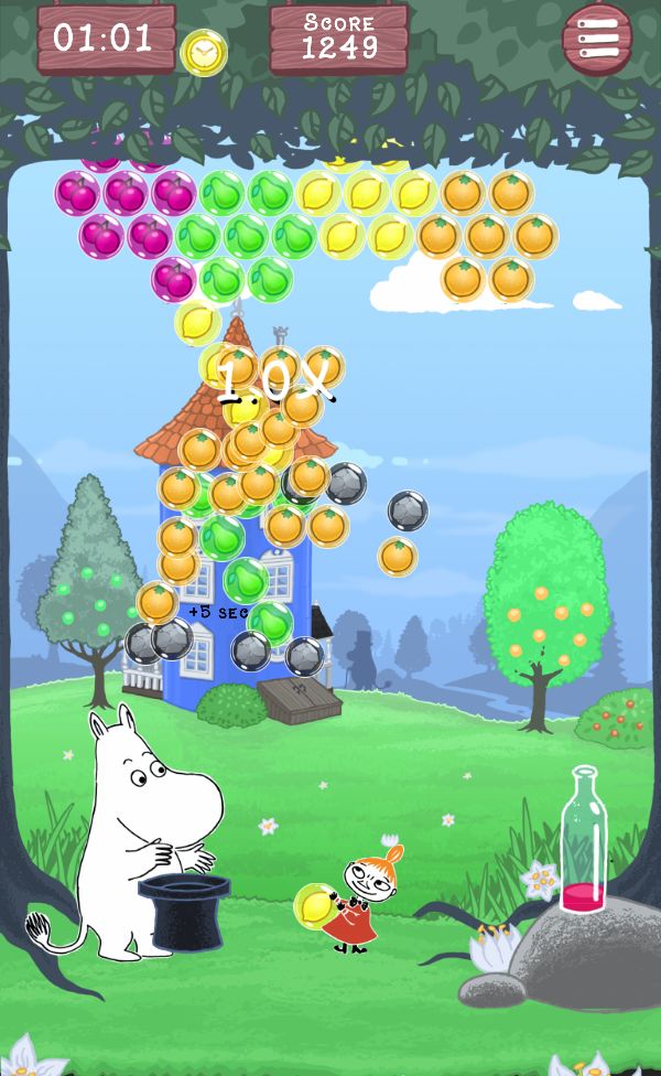 Moomin Bubble 게임 스크린 샷