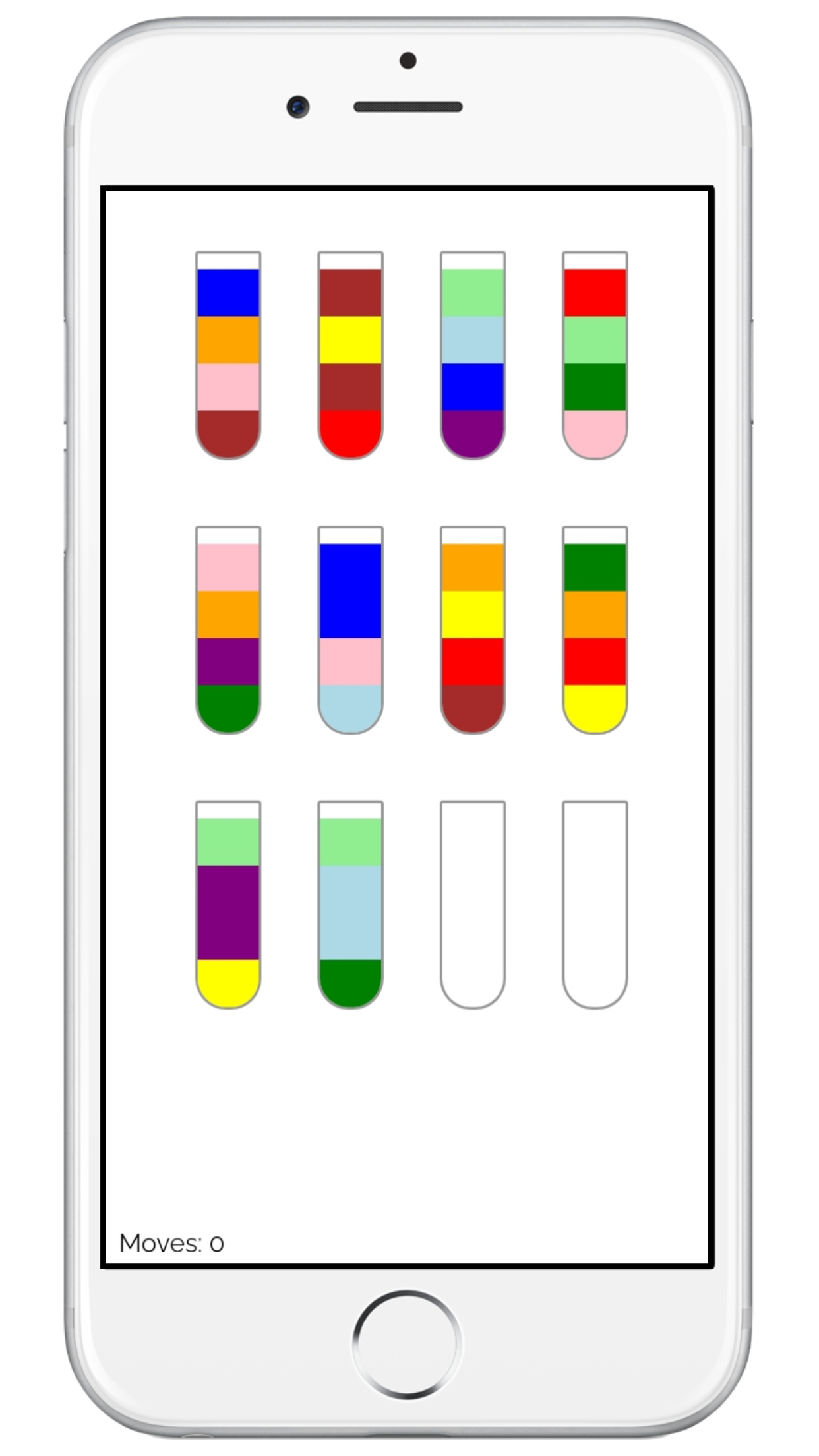 Water color sort challenge Game Screenshot