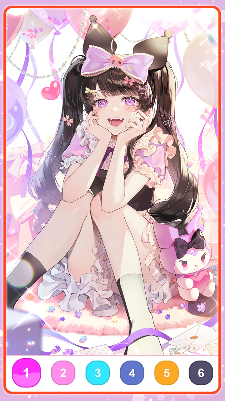 Sanrio sexy coloring - Kuromi ภาพหน้าจอเกม