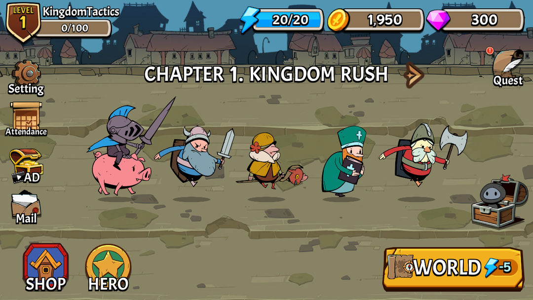 Kingdom Tactics ภาพหน้าจอเกม