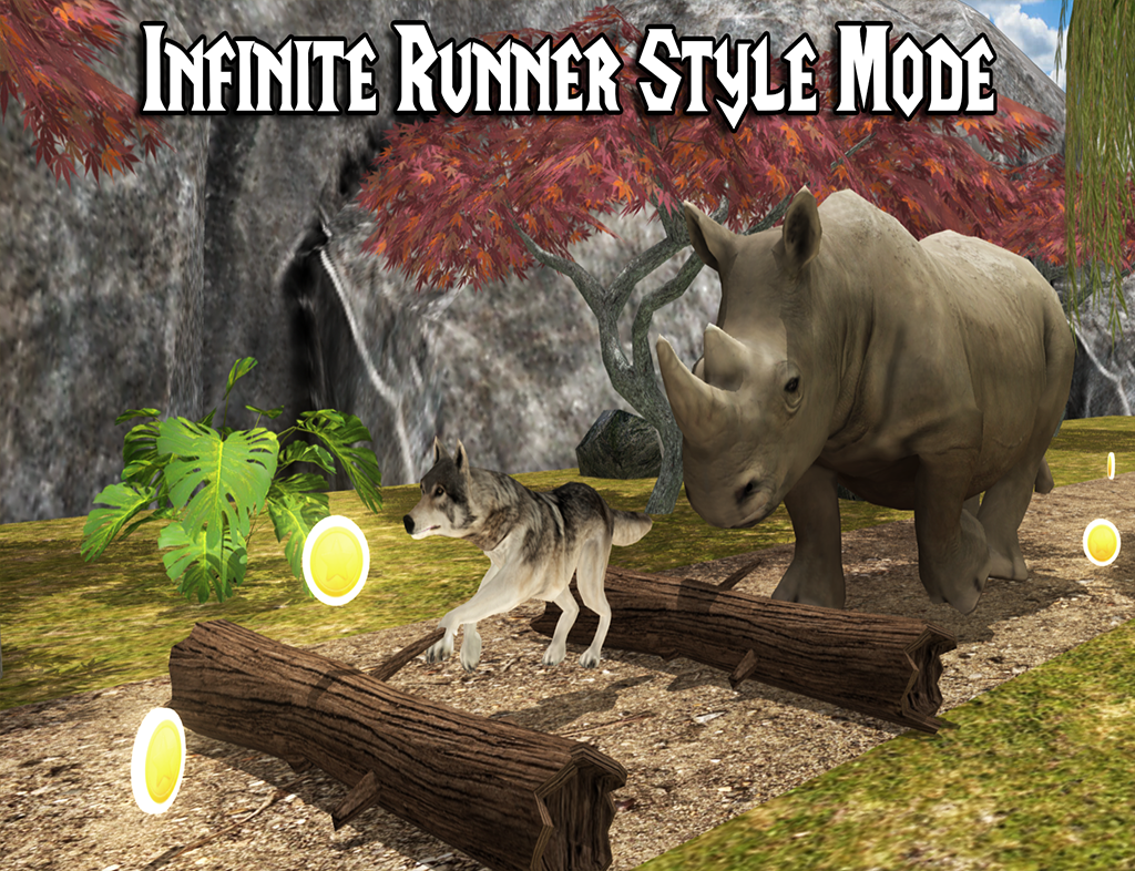 Wild Wolf Adventure Simulator ゲームのスクリーンショット