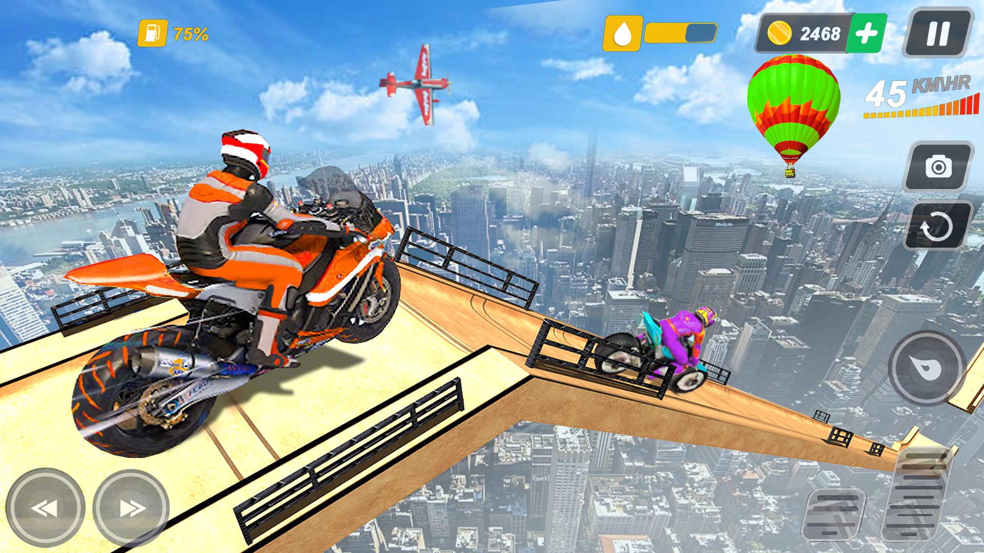 Stunt Bike Games: GT Mega Ramp Game Screenshot
