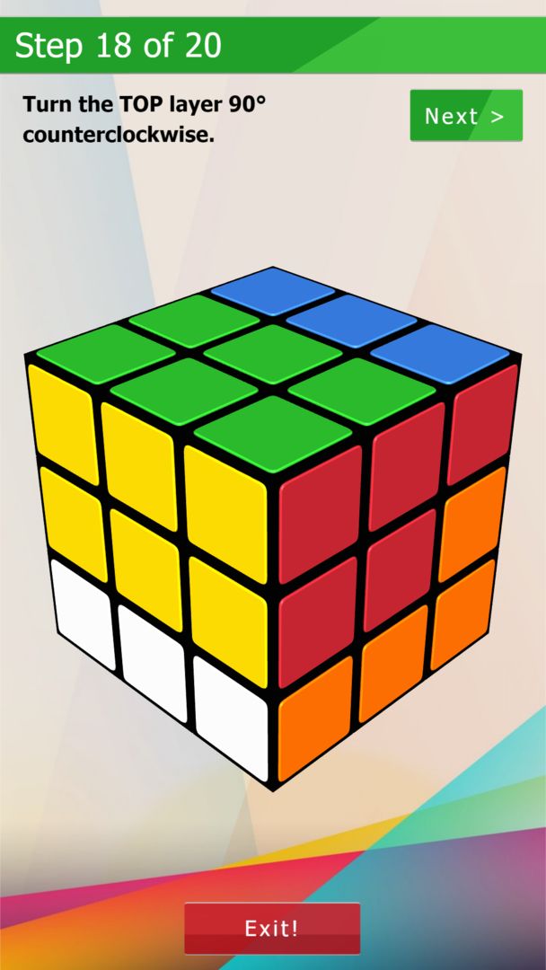 Screenshot of 3D-Cube Solver