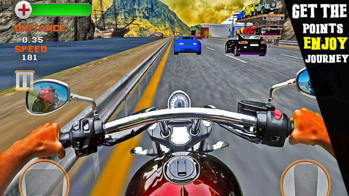 Screenshot 1 of VR Crazy Bike Race: Carreras de tráfico gratis 