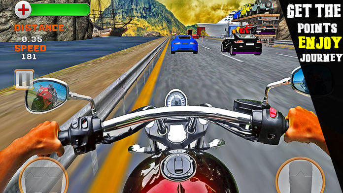 VR Crazy Bike Race: Traffic Racing Free Game Screenshot