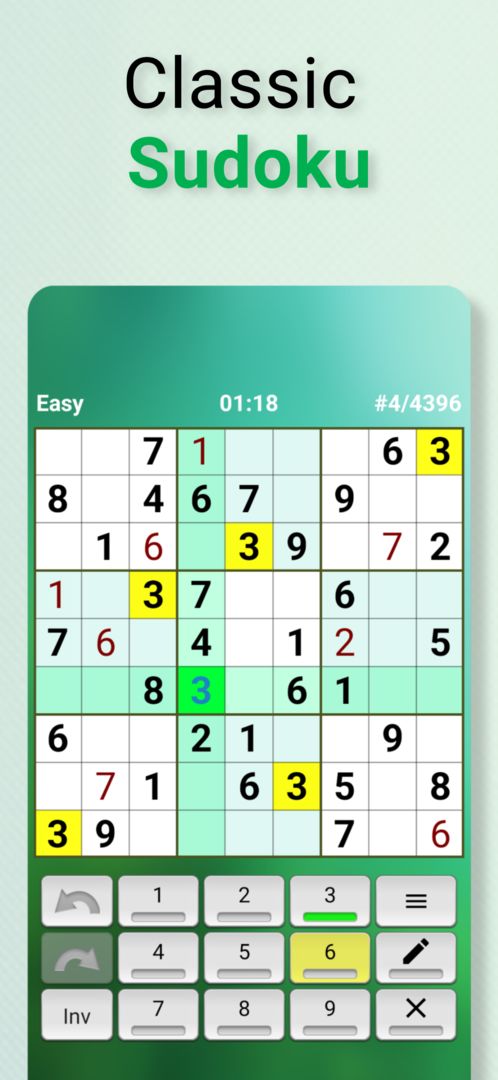 Screenshot of Sudoku offline