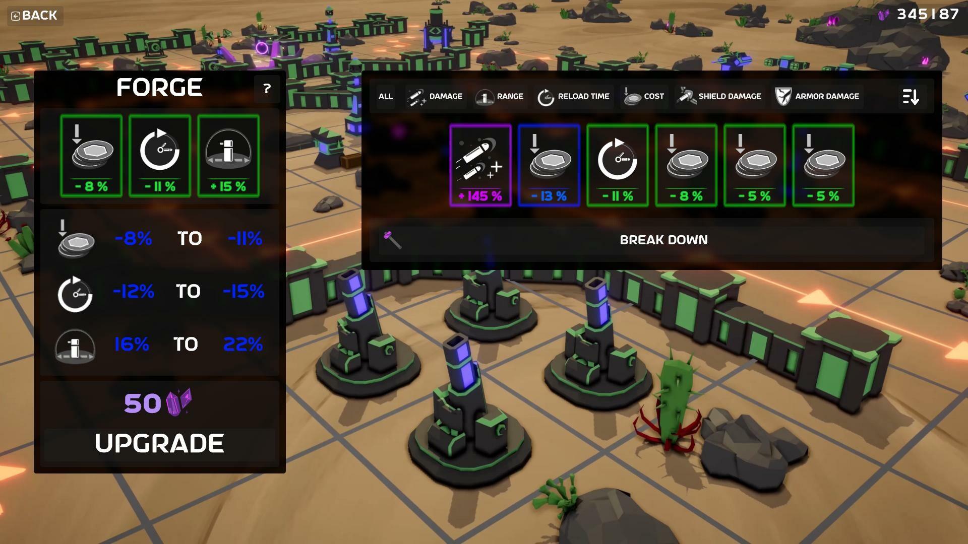 Скриншот игры Crystal Tower Defense