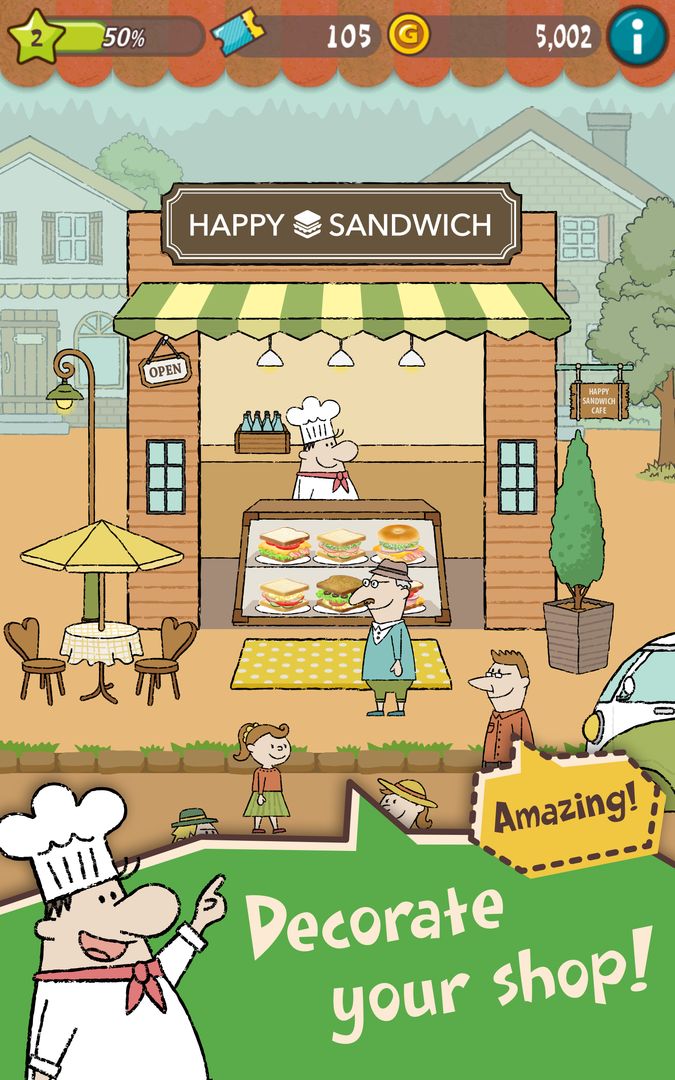 Screenshot of Happy Sandwich Cafe