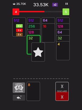 2048 Zen Cards Game Screenshot