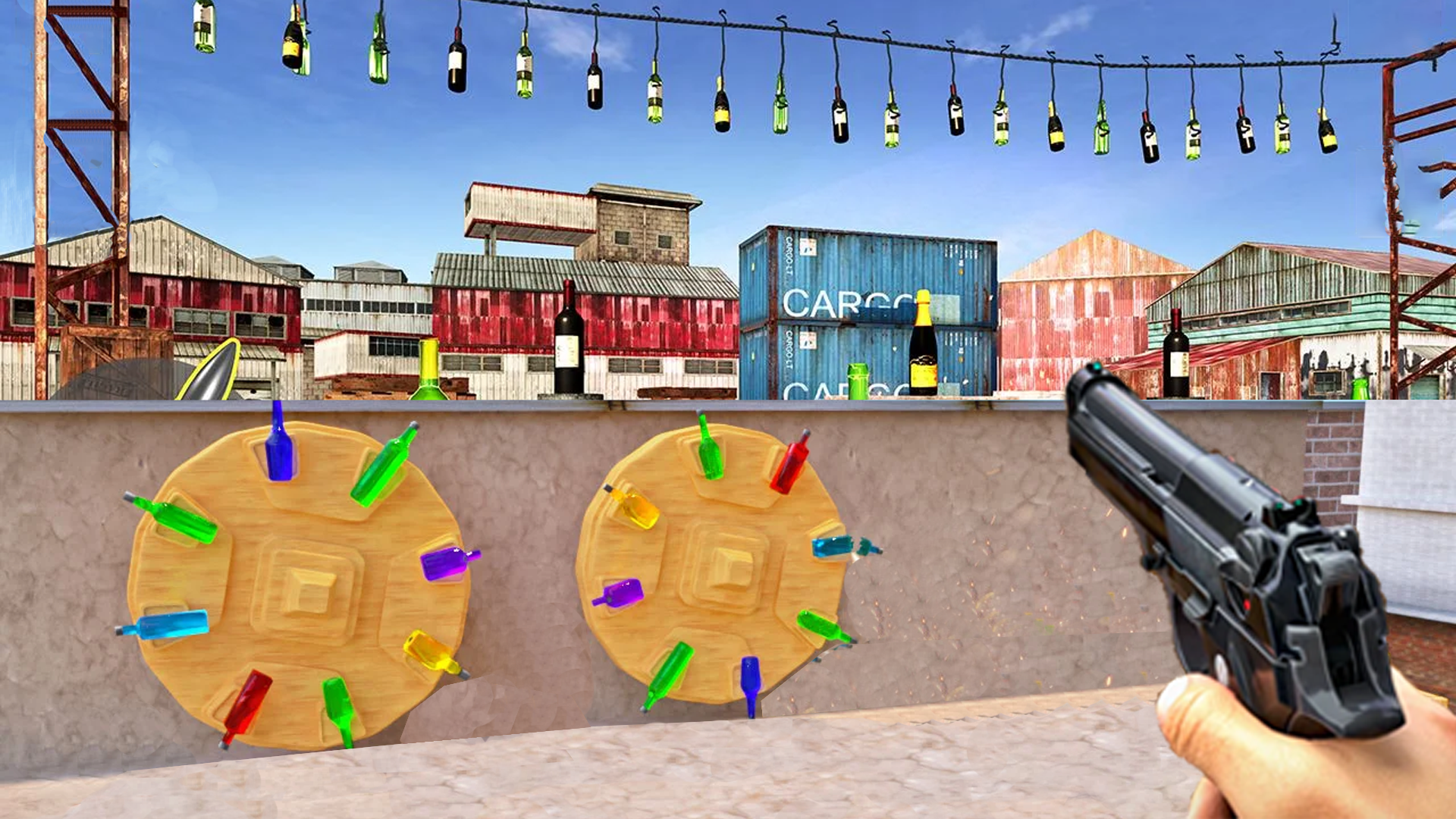 Bottle target hot sale shooting game