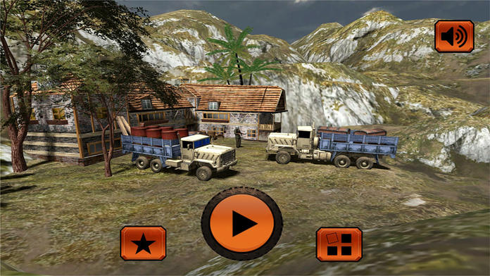 Mountains Army Cargo Truck Transporter Pro Game Screenshot