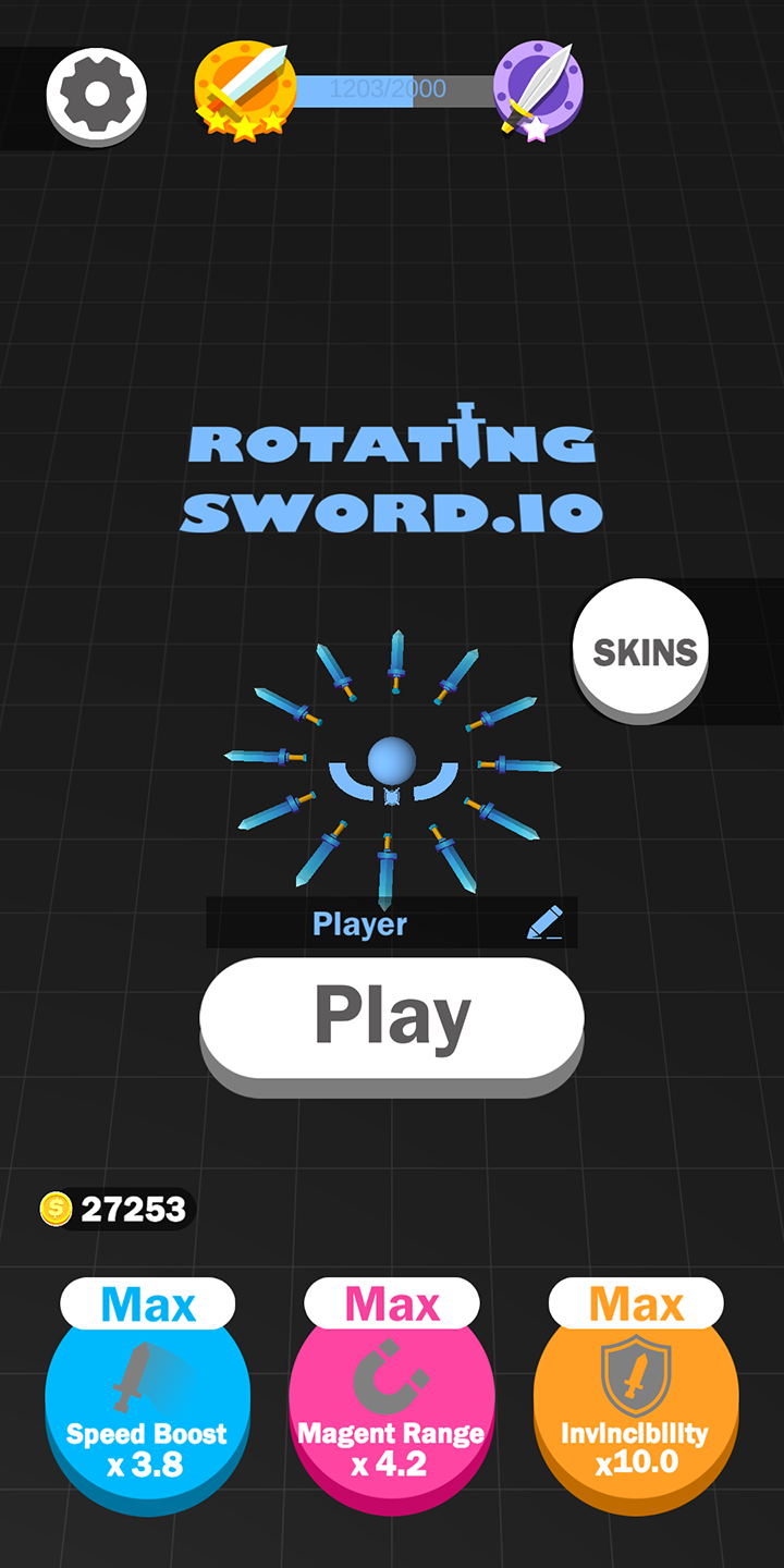 Rotating Sword.io Game Screenshot