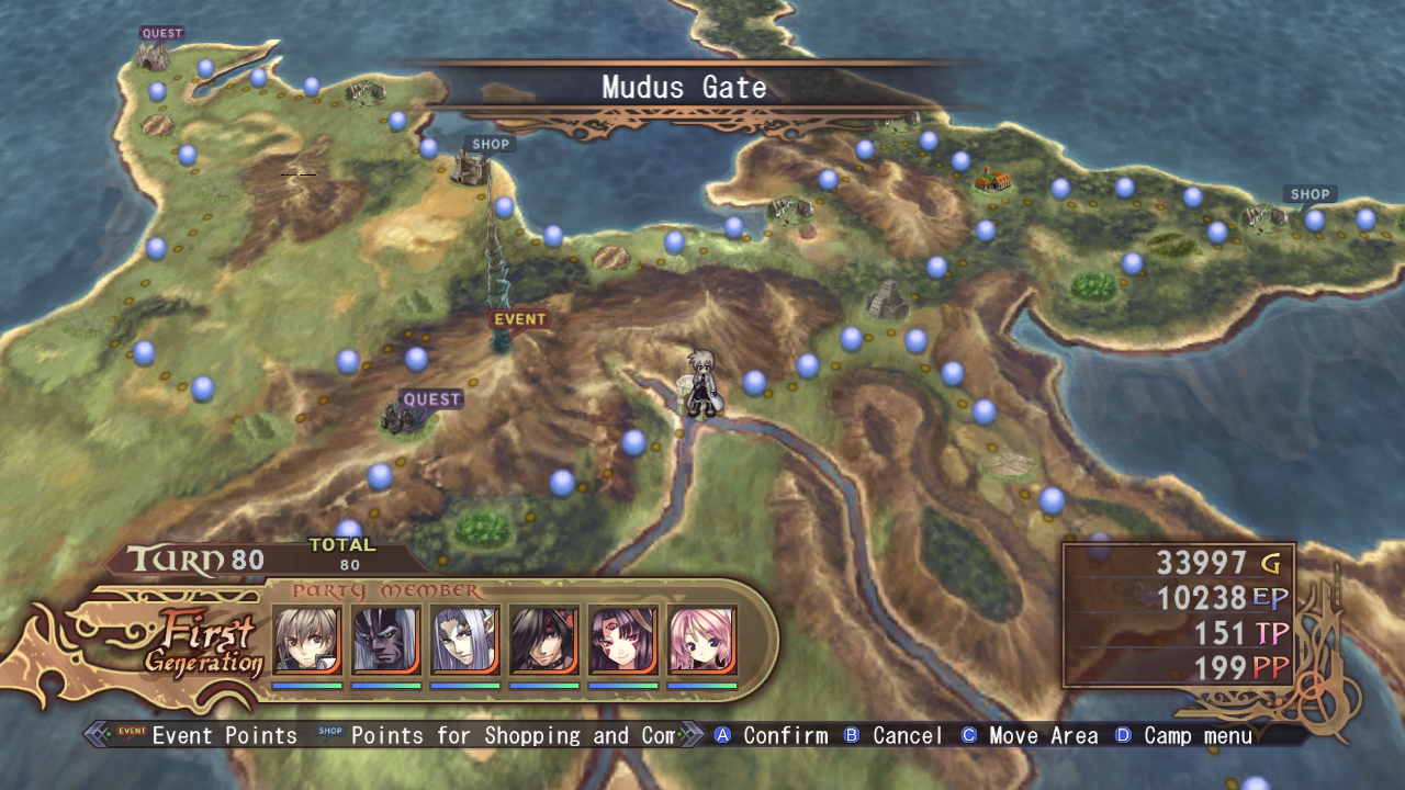 RPG Record of Agarest War ภาพหน้าจอเกม