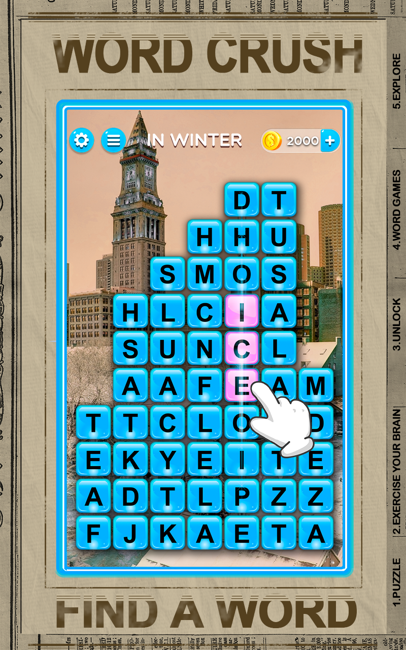 Screenshot 1 of Word Crush - Permainan Teka-teki yang menyeronokkan 3.3.8
