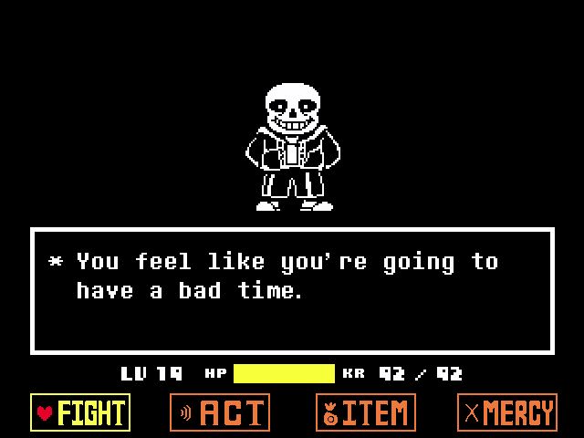 Screenshot of Sans Fight Recreation