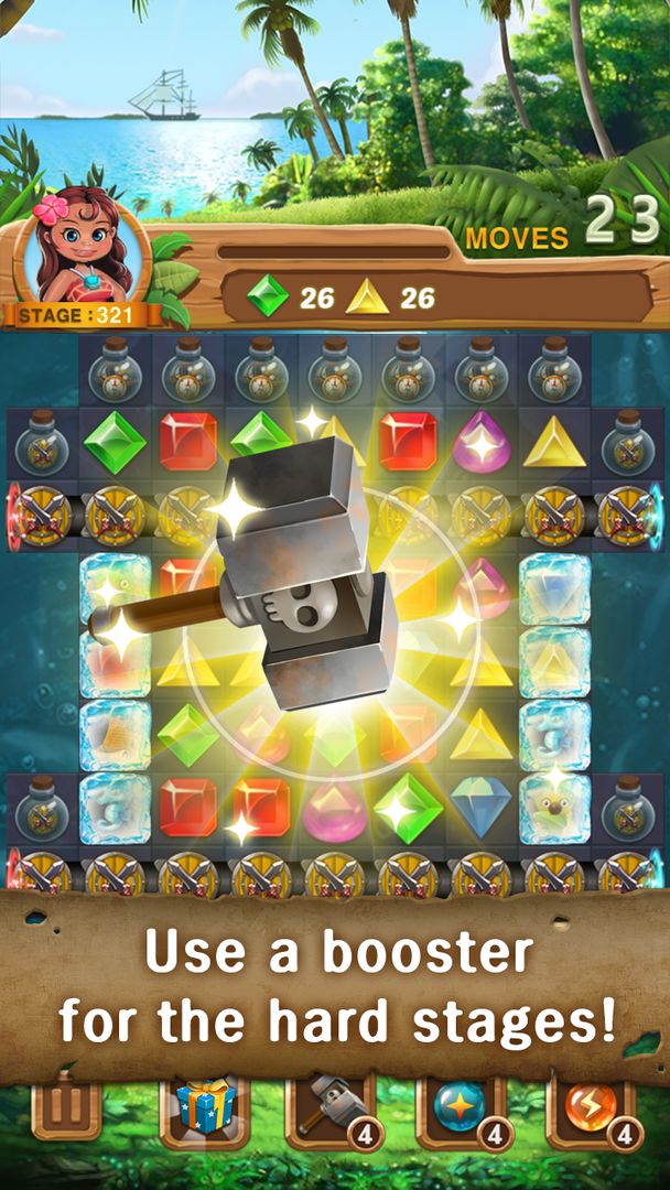 Jewels Island : Match 3 Puzzle screenshot game