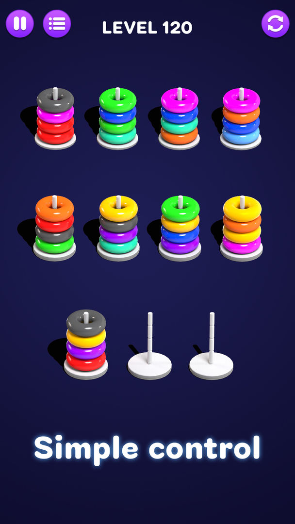 Screenshot of Color Hoop Sort - Color Sort