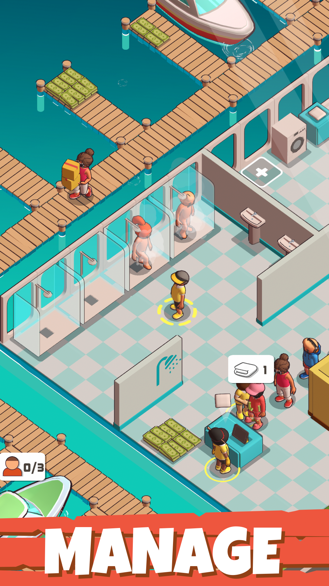 Marina Fever - Idle Tycoon RPG 게임 스크린샷