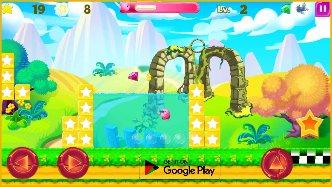 Kirby epic journey in the malicious land of stars Game Screenshot