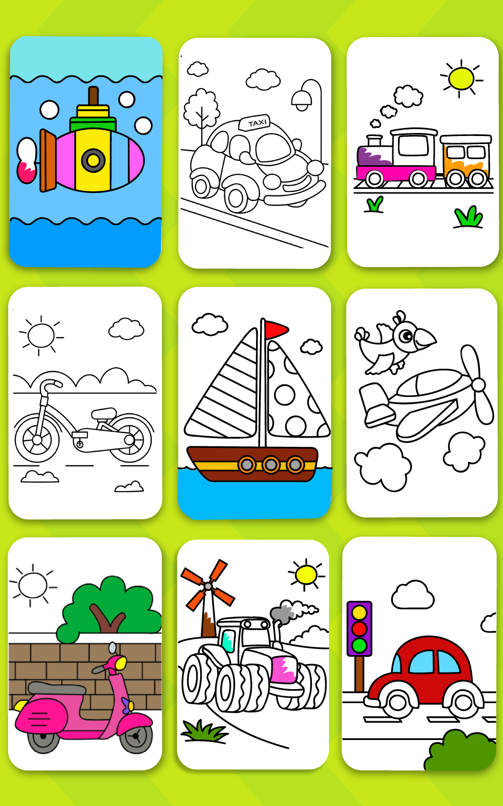 Cars Coloring Book for Kids - Doodle, Paint & Draw 게임 스크린 샷