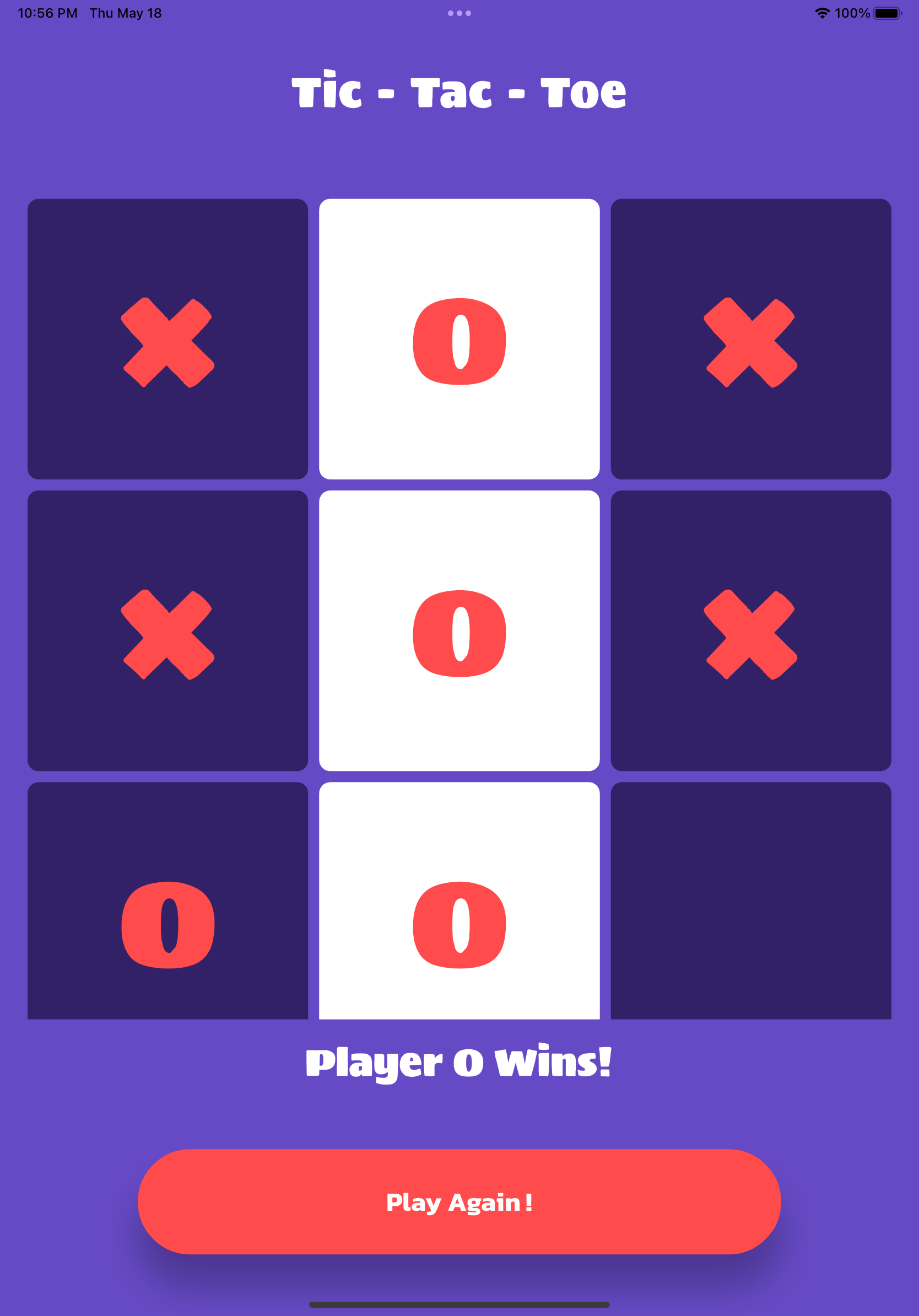 Tic Tac Toe Game Screenshot