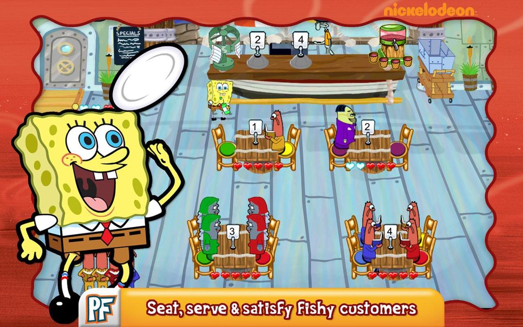 SpongeBob Diner Dash Deluxe ภาพหน้าจอเกม