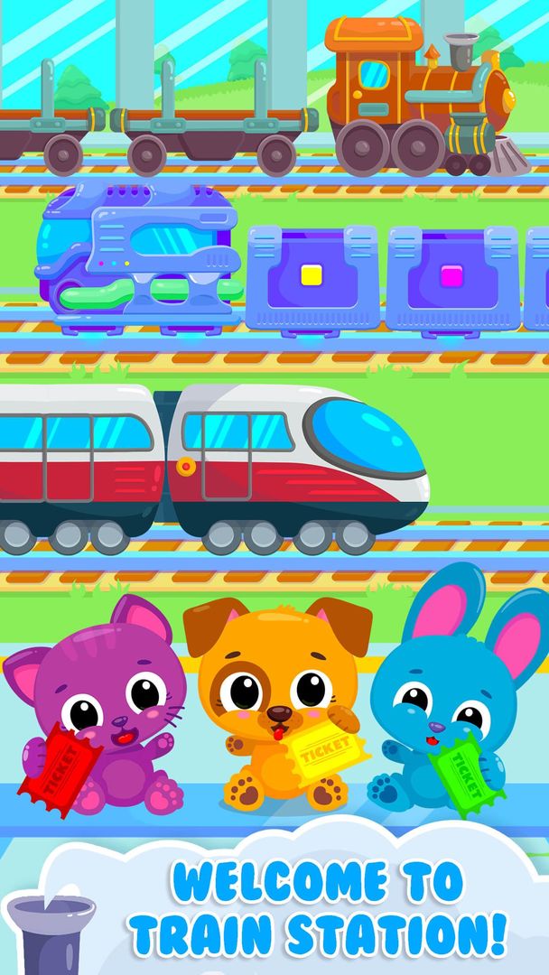 Cute & Tiny Trains - Choo Choo! Fun Game for Kids ภาพหน้าจอเกม
