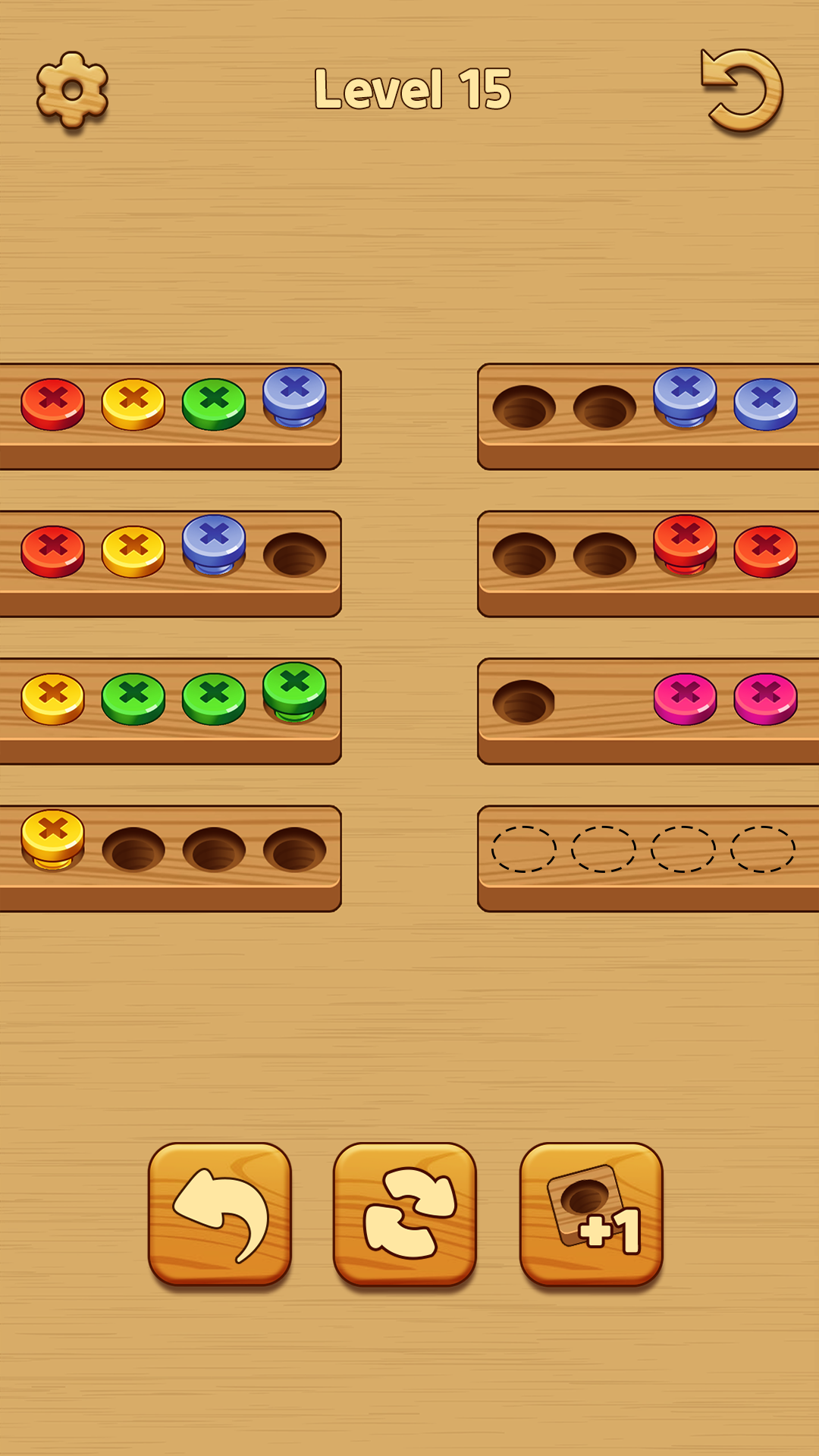 Wood Screw Color Sort Puzzle 게임 스크린샷