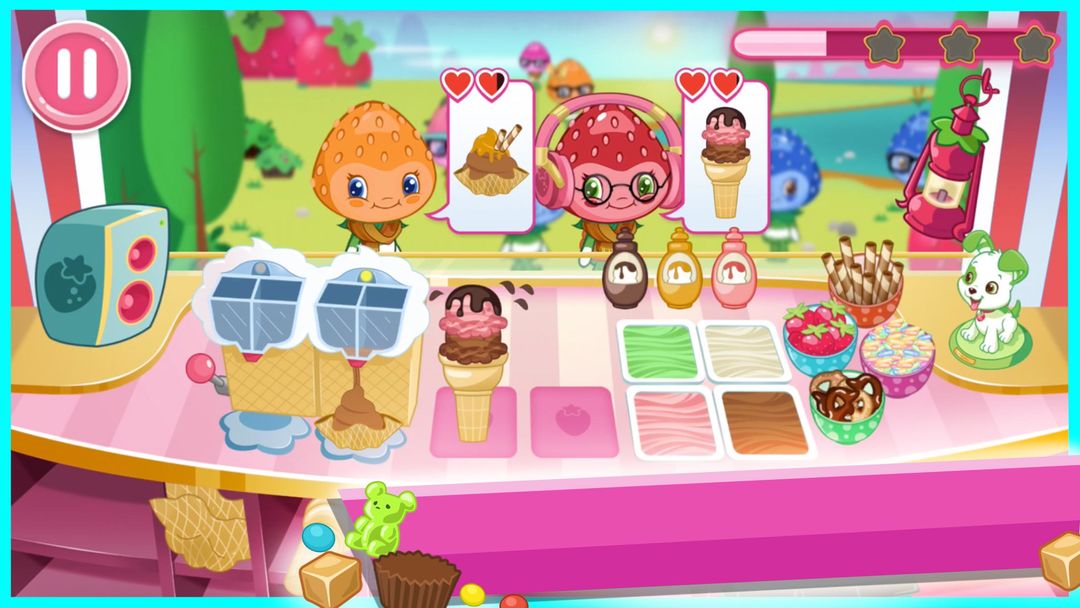 스트로베리 쇼트케이크 아이스크림 섬 게임 스크린 샷