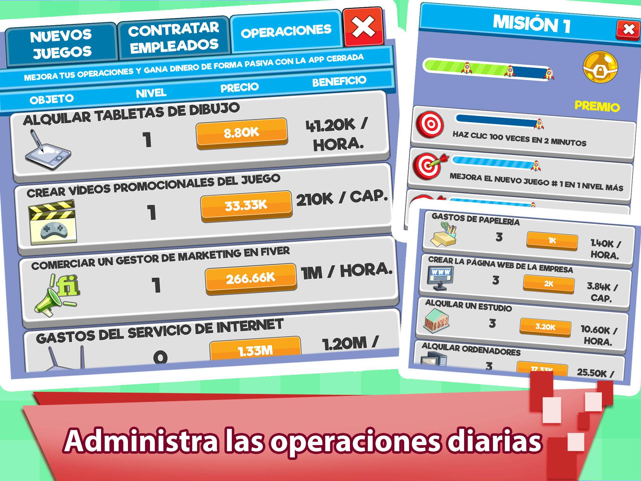Captura de Pantalla del Juego Magnate videojuegos inactivos