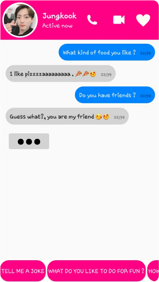 Cuplikan Layar Game BTS Messenger 2019 😍Jungkook 😍