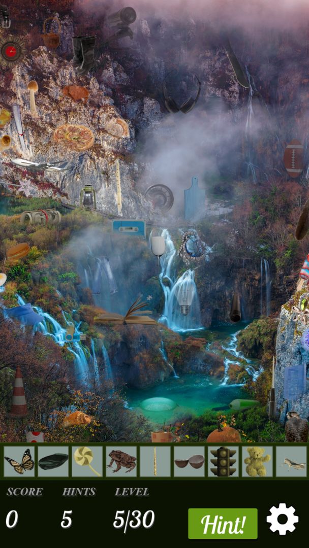 Hidden Object - Wondrous Waterfalls 🌊 게임 스크린 샷