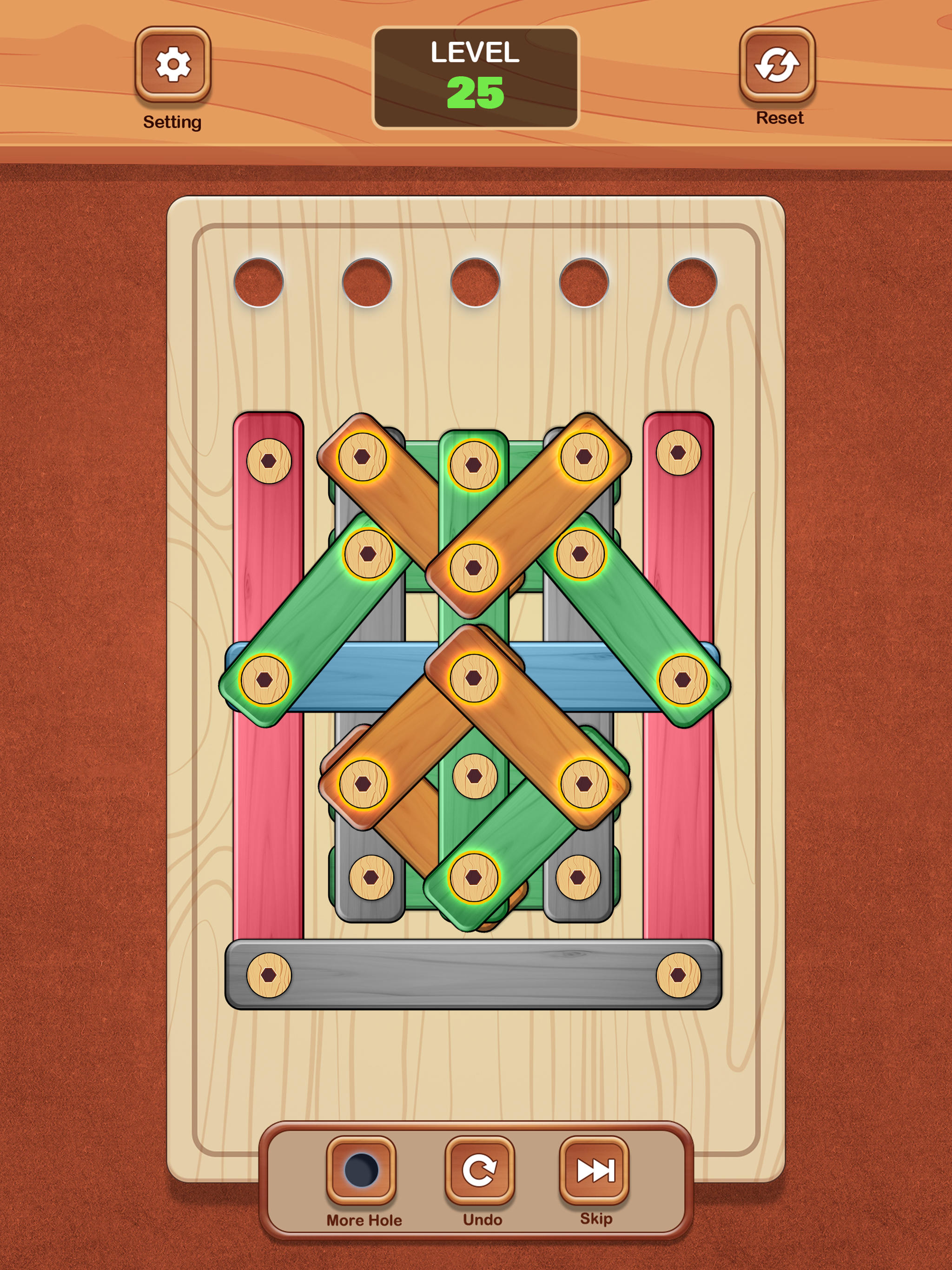 Screw Wood Puzzle Nuts n Bolts Game Screenshot
