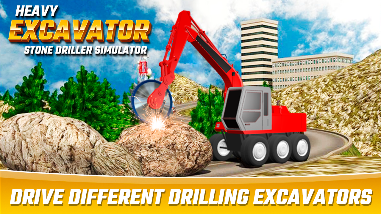 Heavy Excavator Stone Driller Simulator ภาพหน้าจอเกม