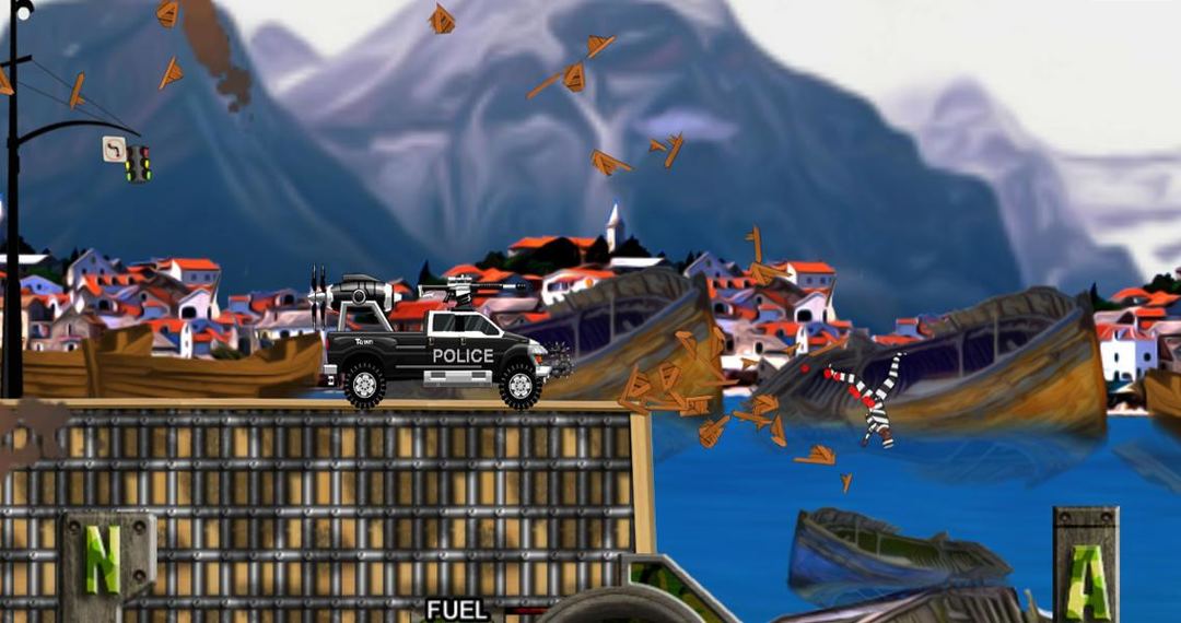 Screenshot of Smash Police Car - Outlaw Run