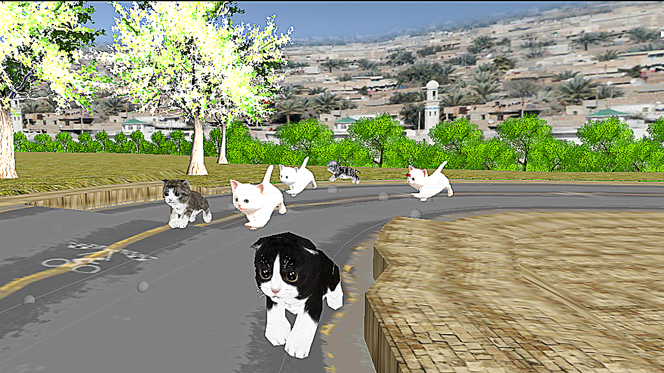 Cute Cat Racing World Cup screenshot game