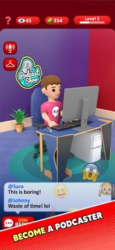 Idle Podcast Studio Game Screenshot