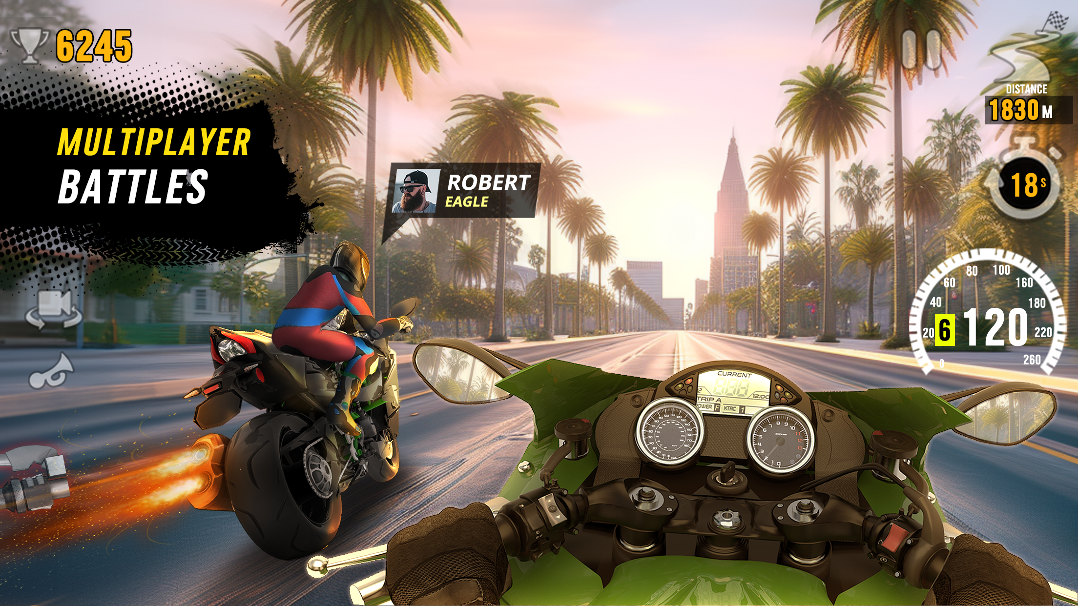 Screenshot 1 of Lawatan Motor: Permainan perlumbaan basikal 2.0.8