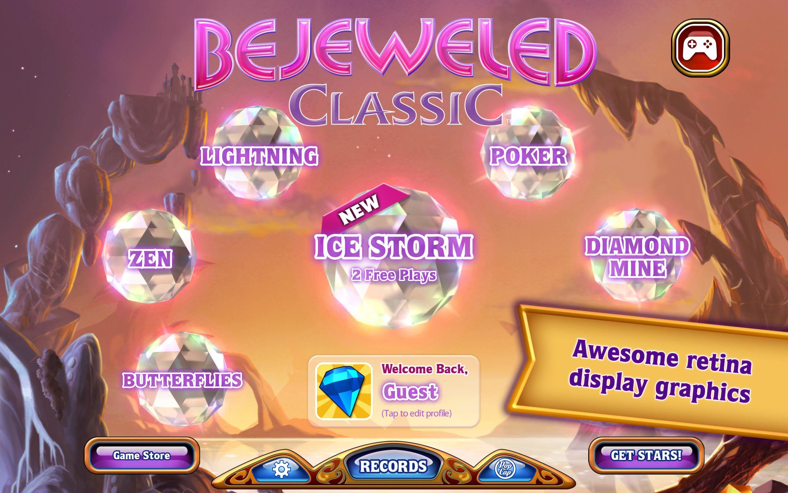 Captura de Tela do Jogo Bejeweled Classic