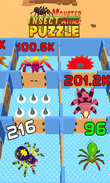 Monster Insect Attack Puzzle Game Screenshot