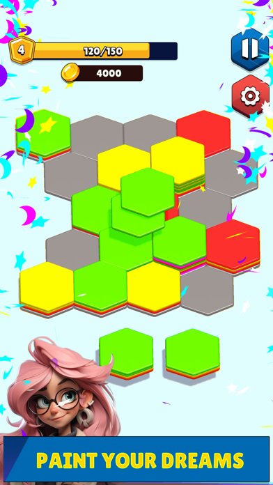 Merge Hexa Puzzle Sort Game 3d Game Screenshot