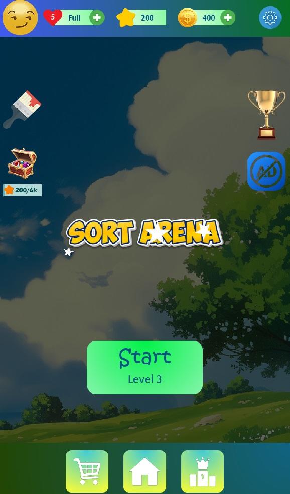 Cuplikan Layar Game Sort Arena